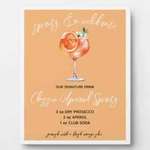 Spritz & Feiern! Aperol Spritz Signature Drink  Fotoplatte