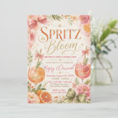 Spritz in Bloom Geburtstagsfeier Einladung (Stehend Vorderseite)