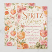 Spritz in Bloom Geburtstagsfeier Einladung (Vorne/Hinten)