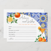 Spritz Mediterranean Brautparty Advice Card Hinweiskarte (Vorne/Hinten)