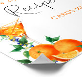 Spritz Mediterranean Bridal Recipe Cards Poster (Ecke)