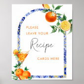 Spritz Mediterranean Bridal Recipe Cards Poster (Vorne)