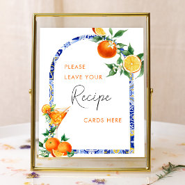 Spritz Mediterranean Bridal Recipe Cards Poster