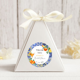 Spritz Mediterranes Arch-Brautparty Runder Aufkleber