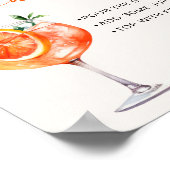 Spritz Mimosa Bar Modern Calligraphy Table Sign Poster (Ecke)