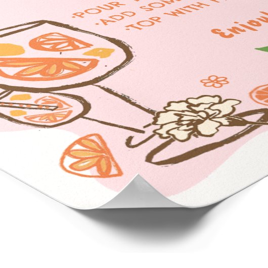 Spritz Mimosa Bar Sign Poster (Ecke)