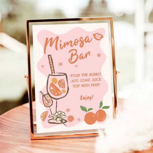 Spritz Mimosa Bar Sign Poster