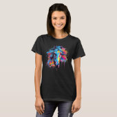 Spritz Morab Pferd Farbiger T-Shirt (Vorne ganz)