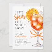 Spritz-Nacht-Geburtstagsparty Einladung (Vorderseite)