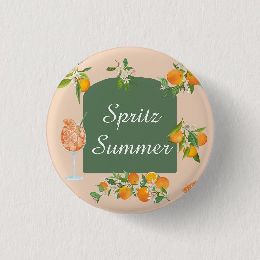 Spritz Sommer Geburtstag Button (Vorderseite)