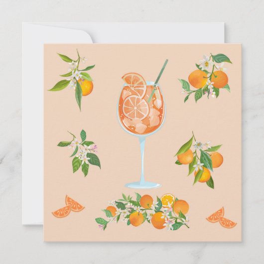 Spritz Sommer Geburtstag Dankeskarte (Vorderseite)