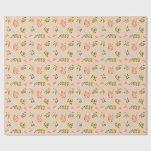 Spritz Sommer Geburtstag Geschenkpapier (Flach)