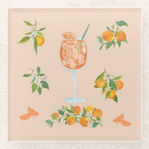 Spritz Sommer Geburtstag Glasuntersetzer
