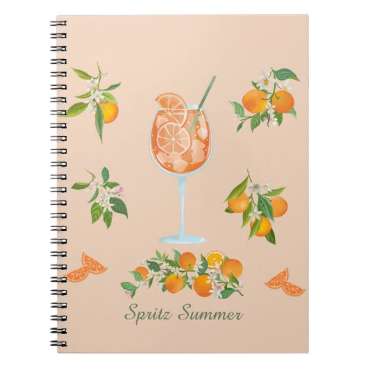 Spritz Sommer Geburtstag Notizblock (Vorderseite)