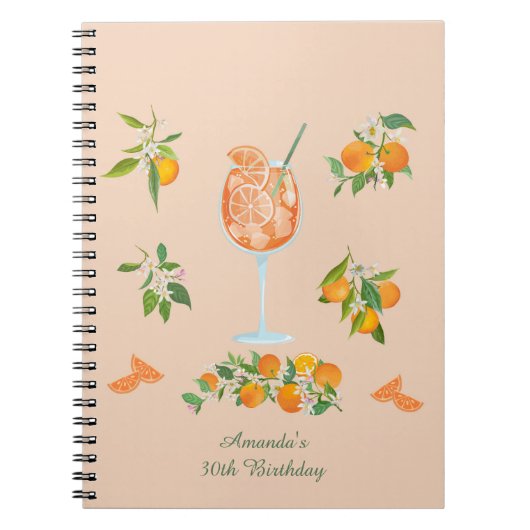 Spritz Sommer Geburtstag Notizblock (Vorderseite)