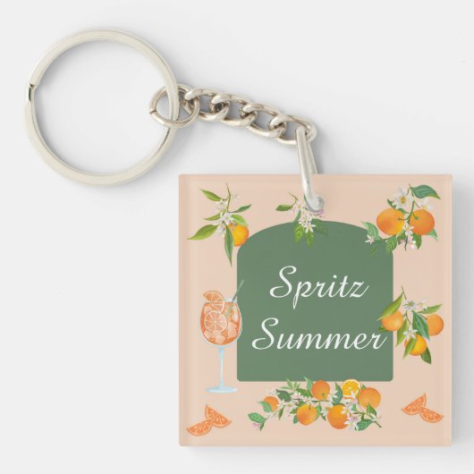 Spritz Sommer Geburtstag Schlüsselanhänger (Vorderseite)