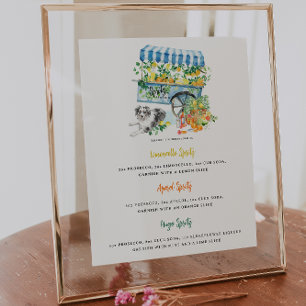Spritz Station   Haustier-Porträt-Getränk Hochzeit Poster