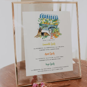 Spritz Station   Haustier-Porträt-Getränk Hochzeit Poster