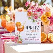 Spritz Station Pedestal Sign Citrus Brautparty Sockelschild