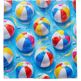 Spritz Strandball Dusche Duschvorhang