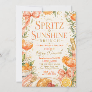 Spritz & Sunshine 21. Geburtstagsbrunch Einladung