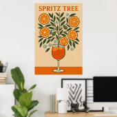 Spritz Tree - Cocktail Art Print Poster (Heimbüro)
