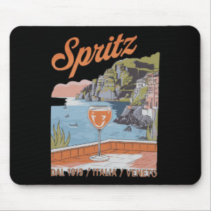 Spritz Veneto Italien Vintage Orange Wein Schwanz Mousepad