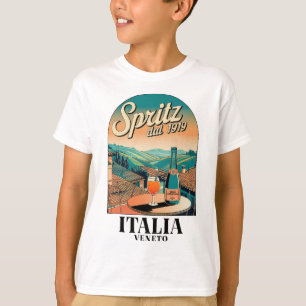 Spritz Veneto Italien Vintage Orange Wein Schwanz T-Shirt