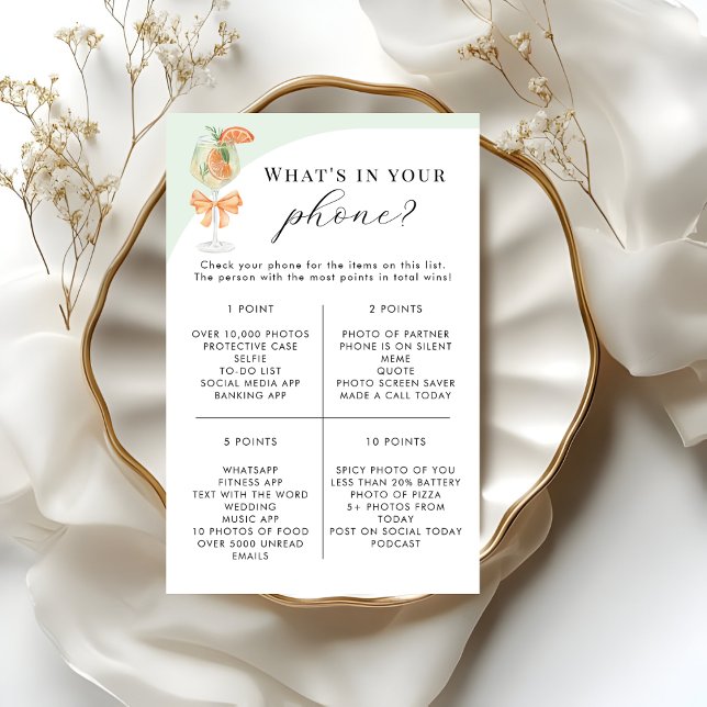 Spritz What's In Your Phone Bridal Shower Game (Von Creator hochgeladen)