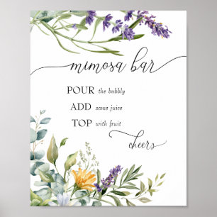 Spritzbar Bloom Wildblume Mimosa-Bar Poster