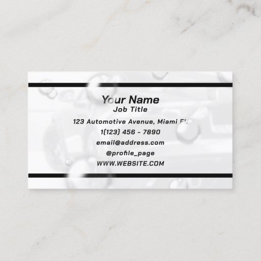 Spritzblasen Visitenkarte (Rückseite)