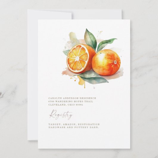 Spritze auf das Aperol Spritz Brautparty Einladung (Rückseite)