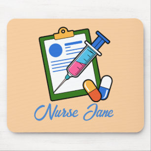 Spritze für Krankenschwester Kitzler Medizin Perso Mousepad