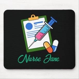 Spritze für Krankenschwester Kitzler Medizin Perso Mousepad