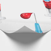 Spritze mit rotem Tropfen Geschenkpapier