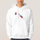 Spritze mit rotem Tropfen Hoodie (Vorderseite)