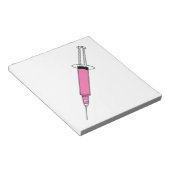 Spritze Notizblock (angewinkelt)