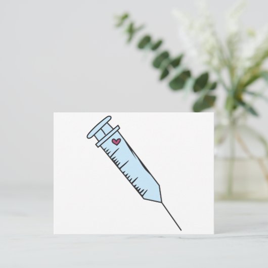 Spritze Postkarte (Stehend Vorderseite)