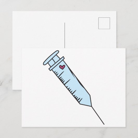 Spritze Postkarte (Vorne/Hinten)