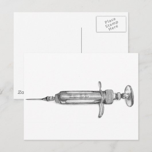 Spritze Postkarte (Vorne/Hinten)