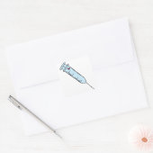 Spritze Quadratischer Aufkleber (Umschlag)