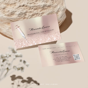 Spritze Rose Glitzer Botox Injektionen Kosmetologi Terminkarte