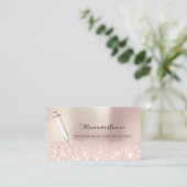 Spritze Rose Glitzer Botox Injektionen Kosmetologi Terminkarte (Stehend Vorderseite)
