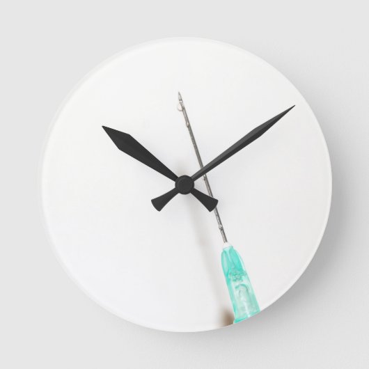 Spritze Runde Wanduhr (Vorderseite)