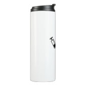 Spritze und Zecken-Symbol geimpft Thermosbecher (Nach links gedreht)