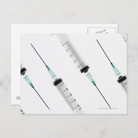 Spritzen 4 postkarte (Vorne/Hinten)