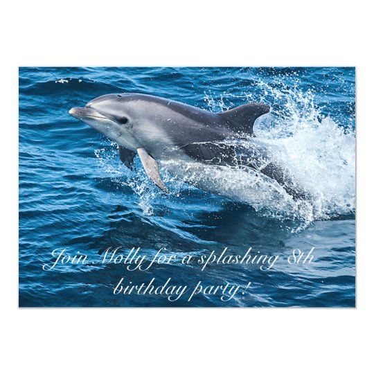 Spritzen Der Delphin Geburtstags Einladungen Einladung Zazzle De