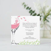 Spritzen der Merlot-Party Einladung (Stehend Vorderseite)