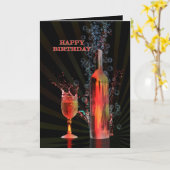 Spritzen der Weingeburtstagskarte Karte (Gelbe Blume)
