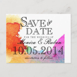 Spritzen des Aquarells Ankündigungspostkarte